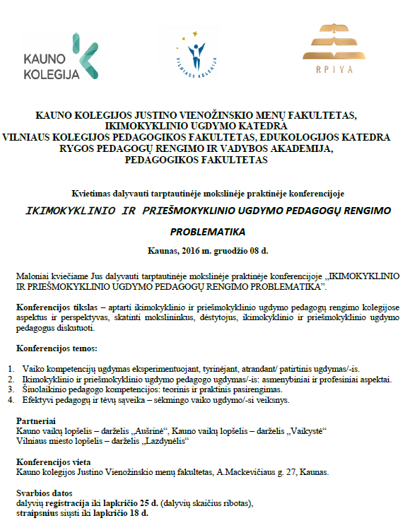 Kvietimas dalyvauti